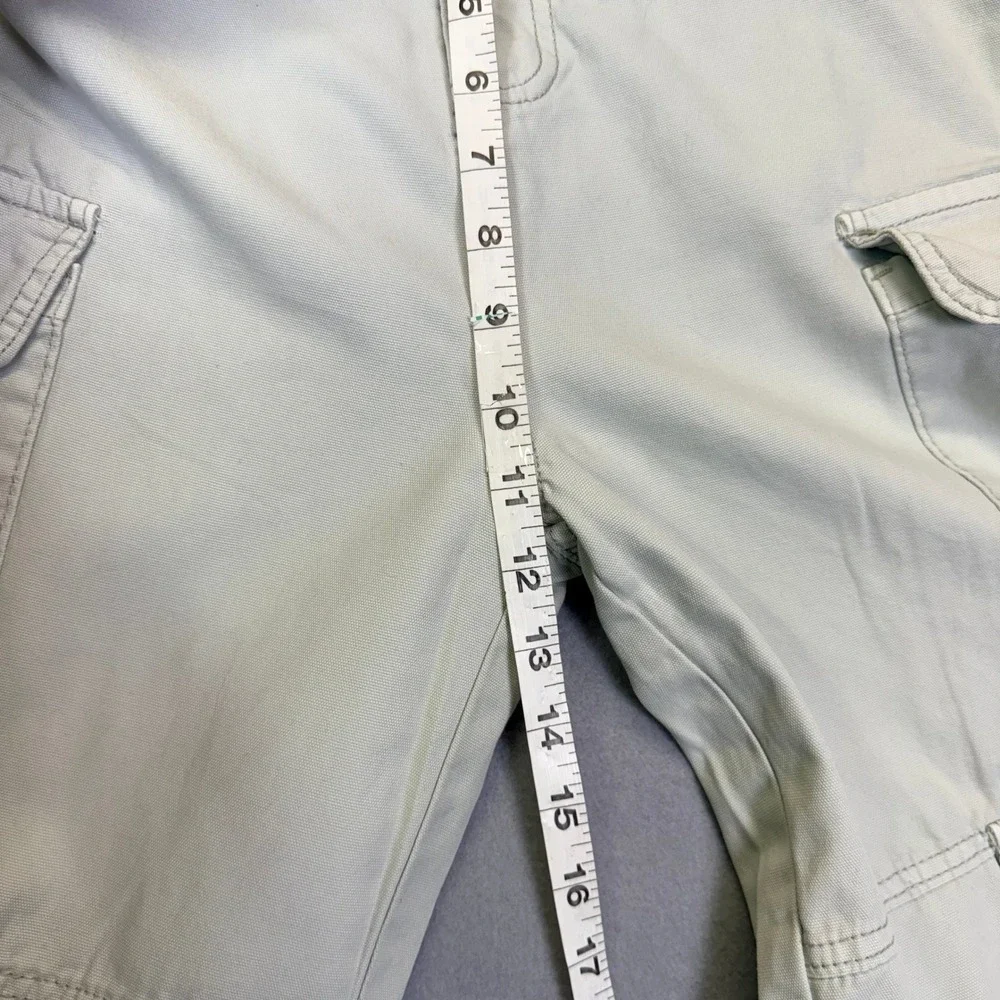 Y2K 90s Girls Light Mint Green Wide Leg Cargo Pants Size S Gorpcore Stretwear